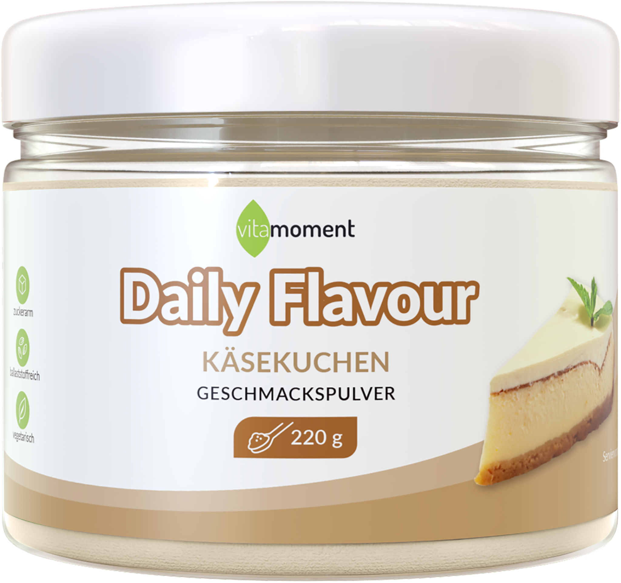 Daily Flavour Geschmackspulver - Käsekuchen, 220g - VitaMoment Produkt