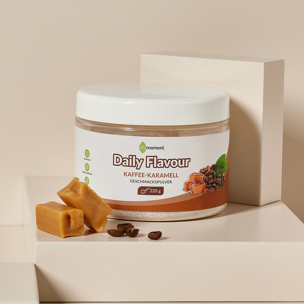 Daily Flavour Geschmackspulver - Kaffee-Karamell, 220g - VitaMoment Produkt