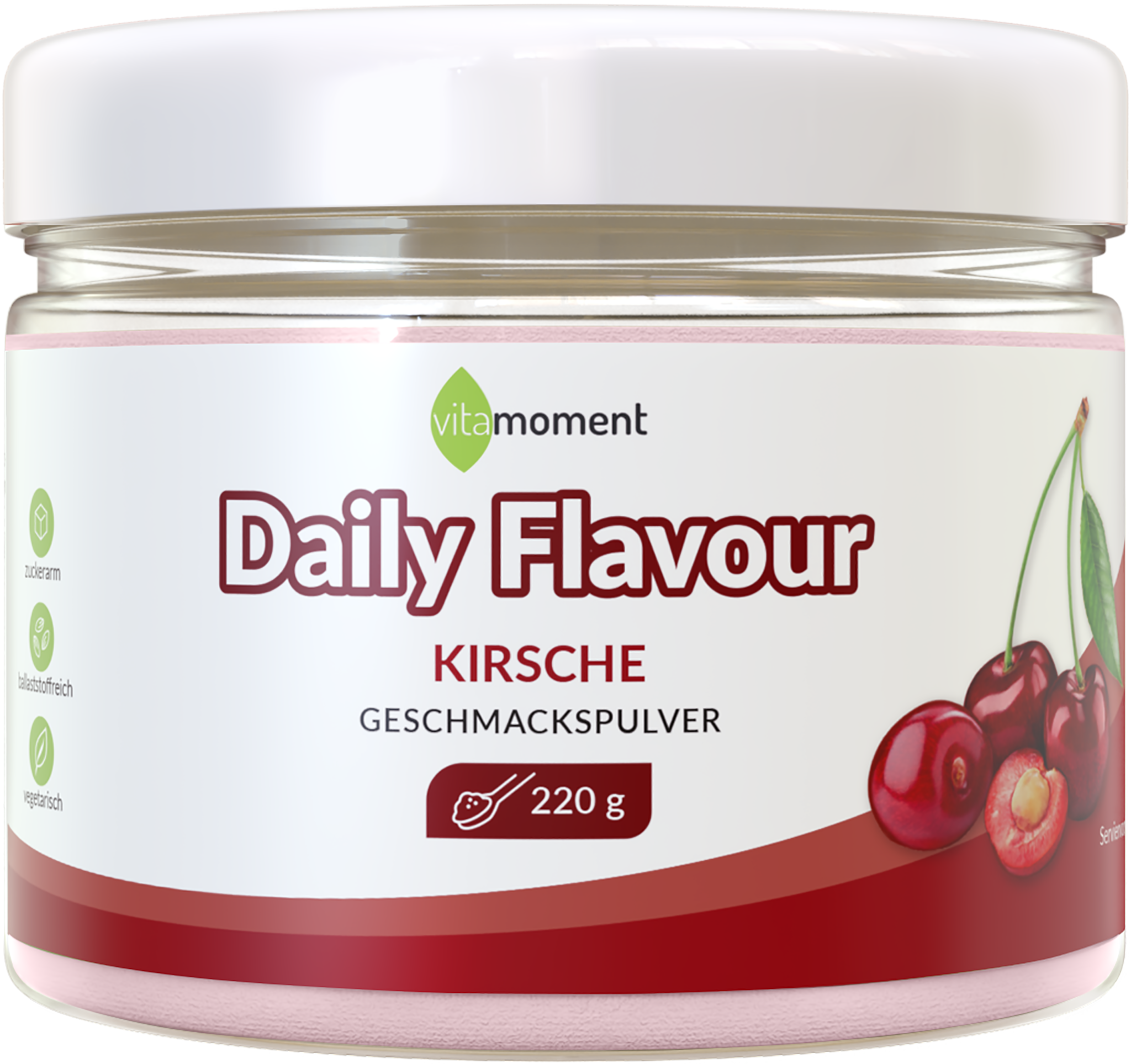 Daily Flavour Geschmackspulver - Kirsche, 220g - VitaMoment Produkt