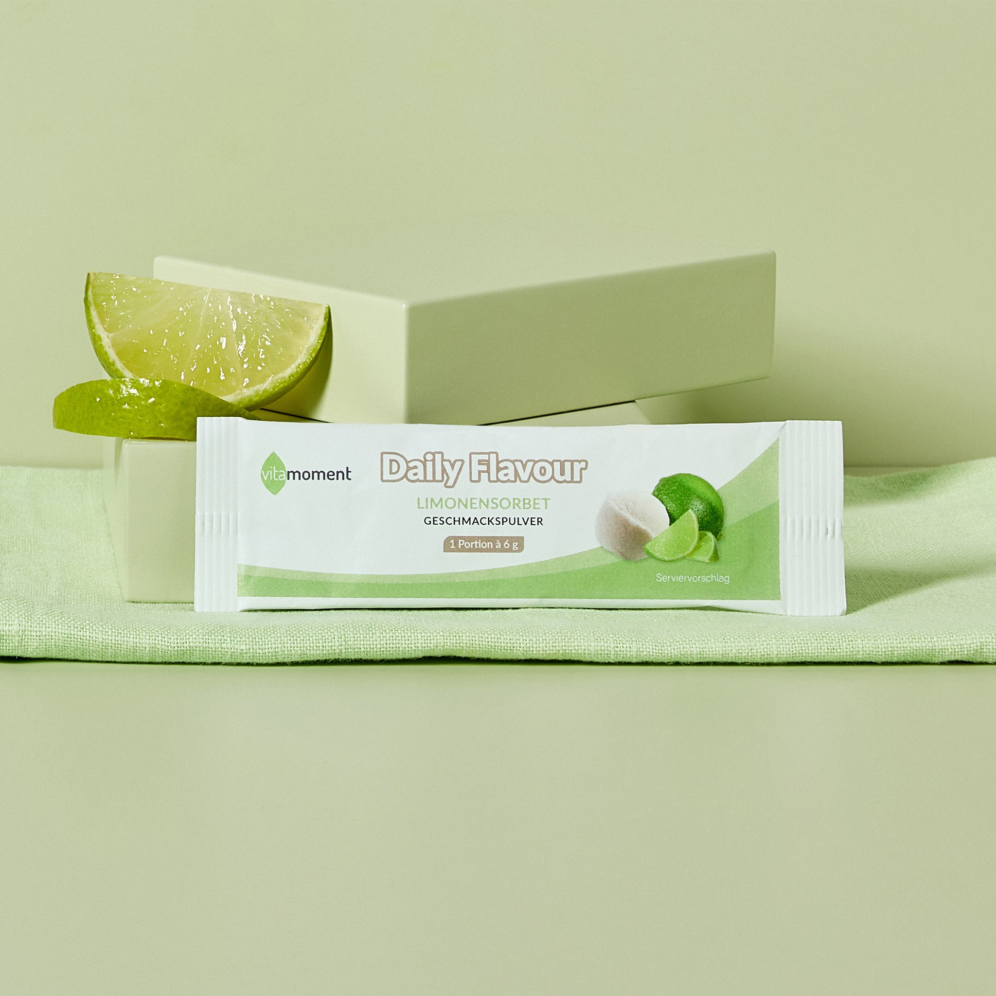 Daily Flavour Geschmackspulver - Limonensorbet, 6g (Probe) - VitaMoment Produkt