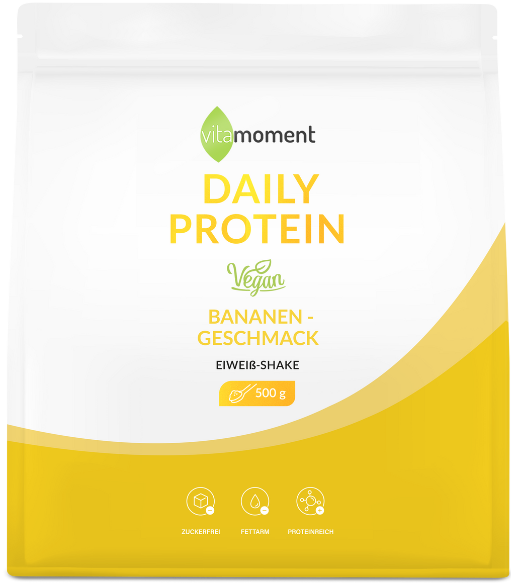 Daily Protein Shake Vegan - Banane, 500g - VitaMoment Produkt