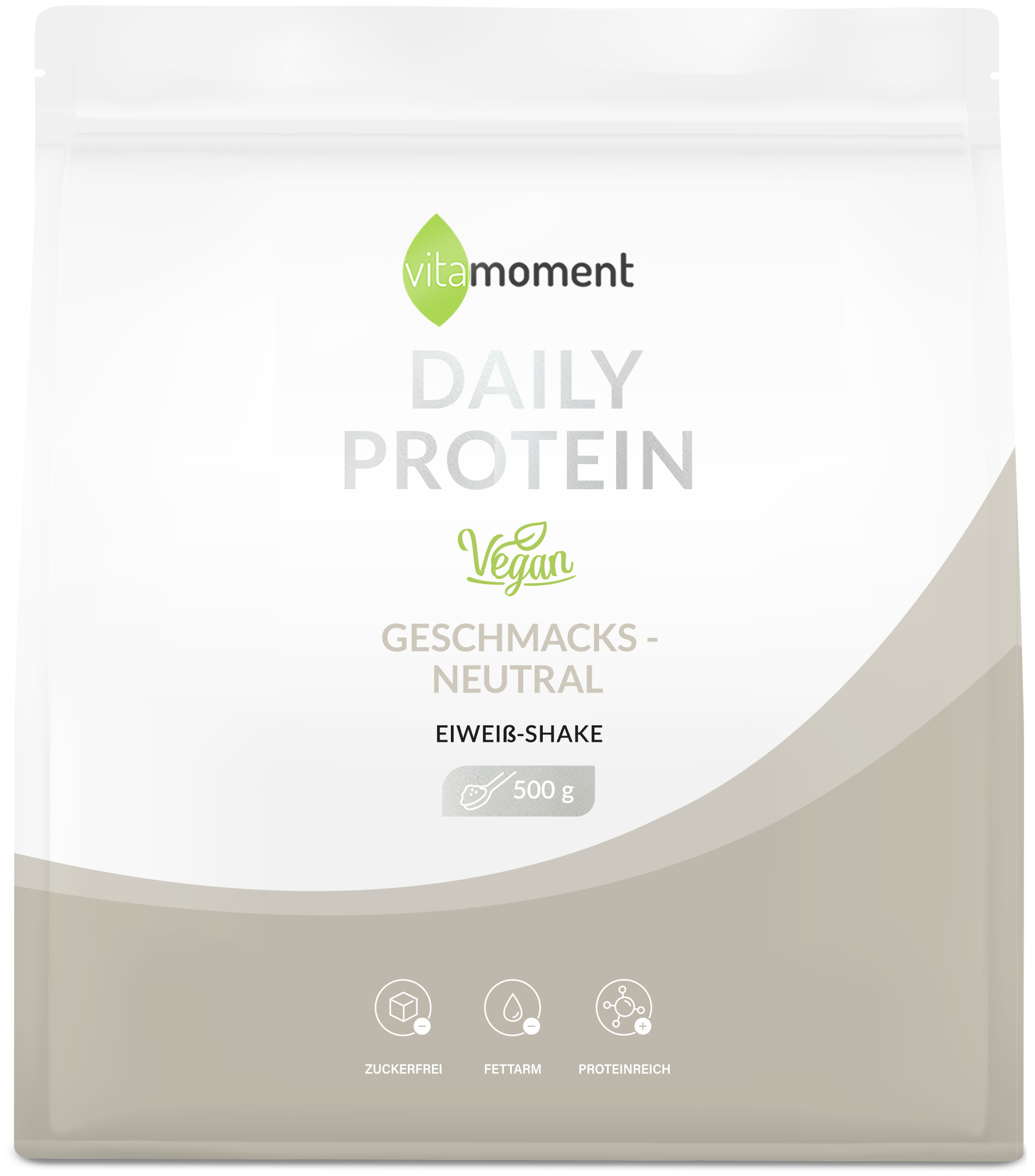 Daily Protein Shake Vegan - Neutral, 500g - VitaMoment Produkt
