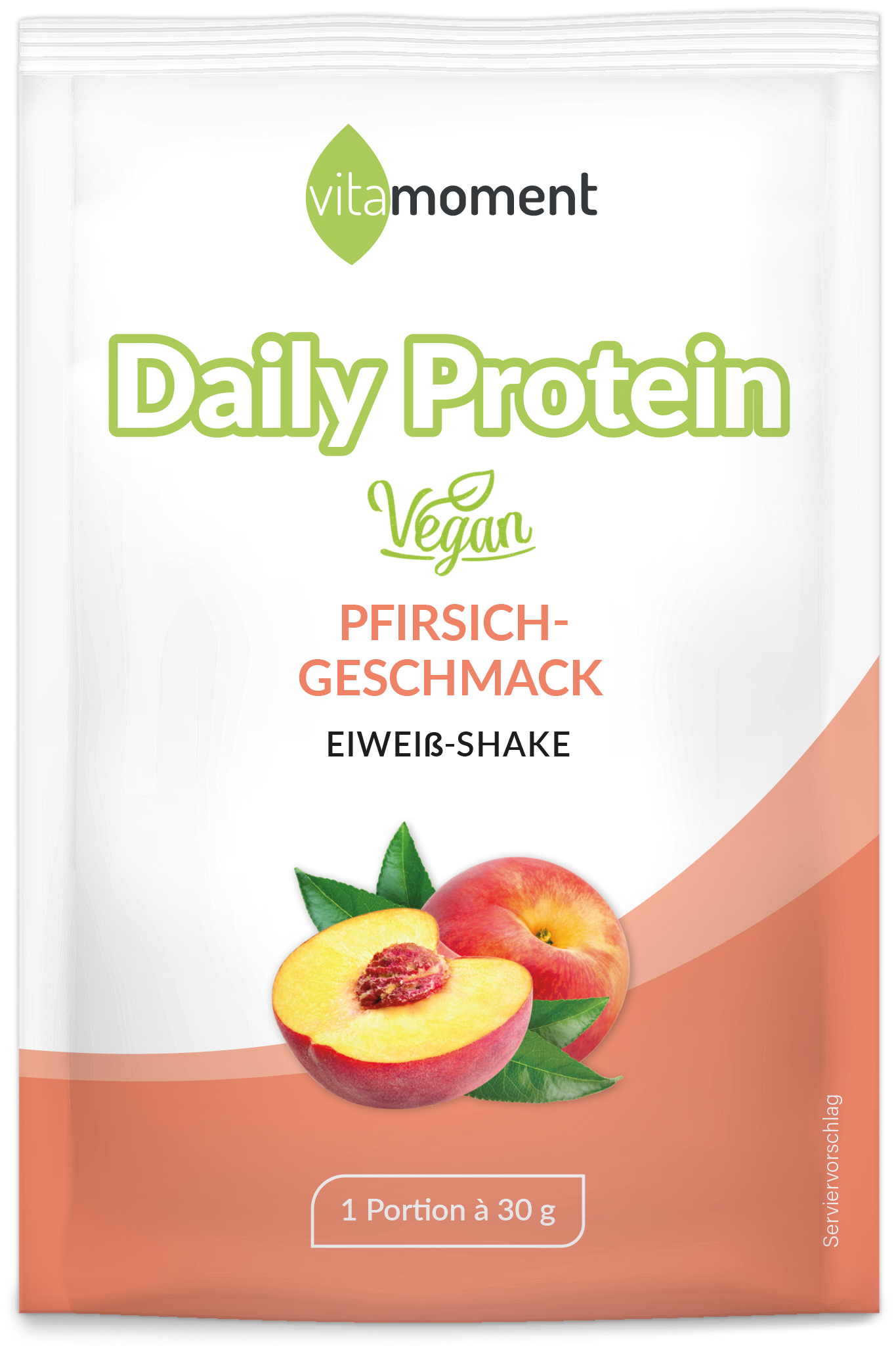 Daily Protein Shake Vegan - Pfirsich, 30g (Probe) - VitaMoment Produkt