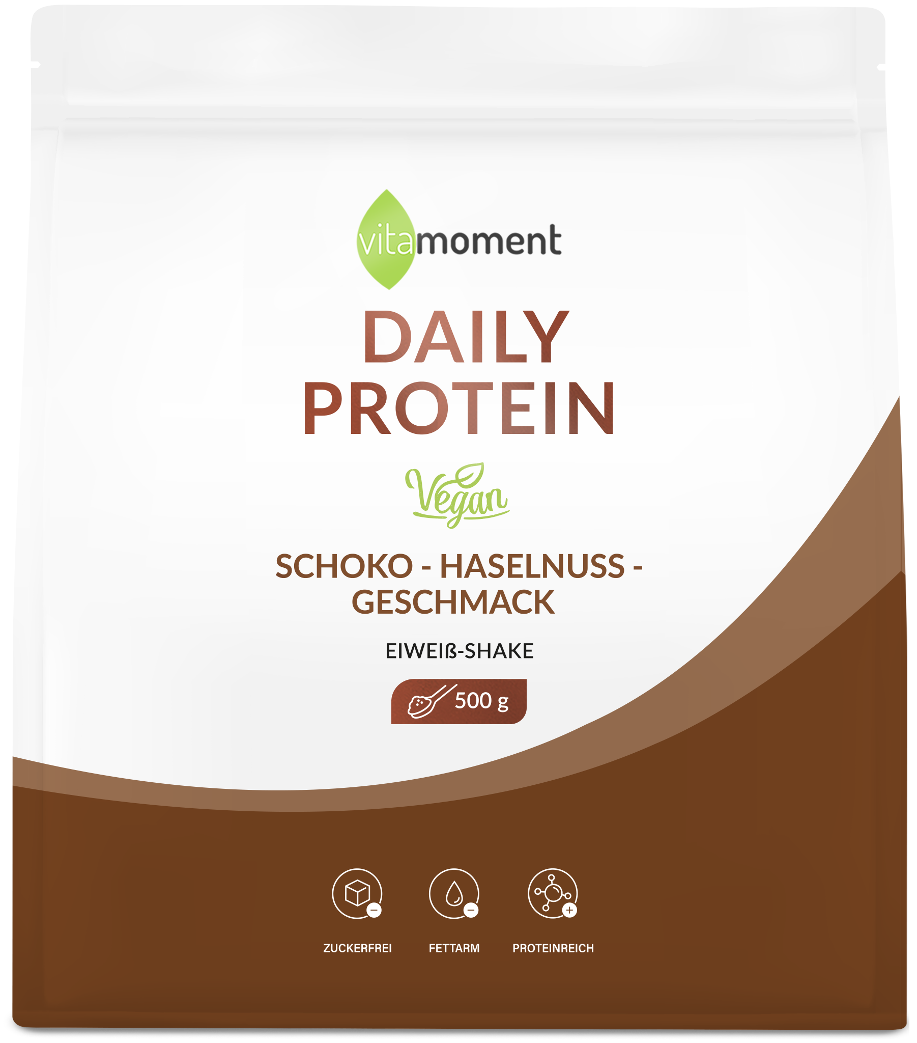 Daily Protein Shake Vegan - Schoko-Haselnuss, 500g - VitaMoment Produkt