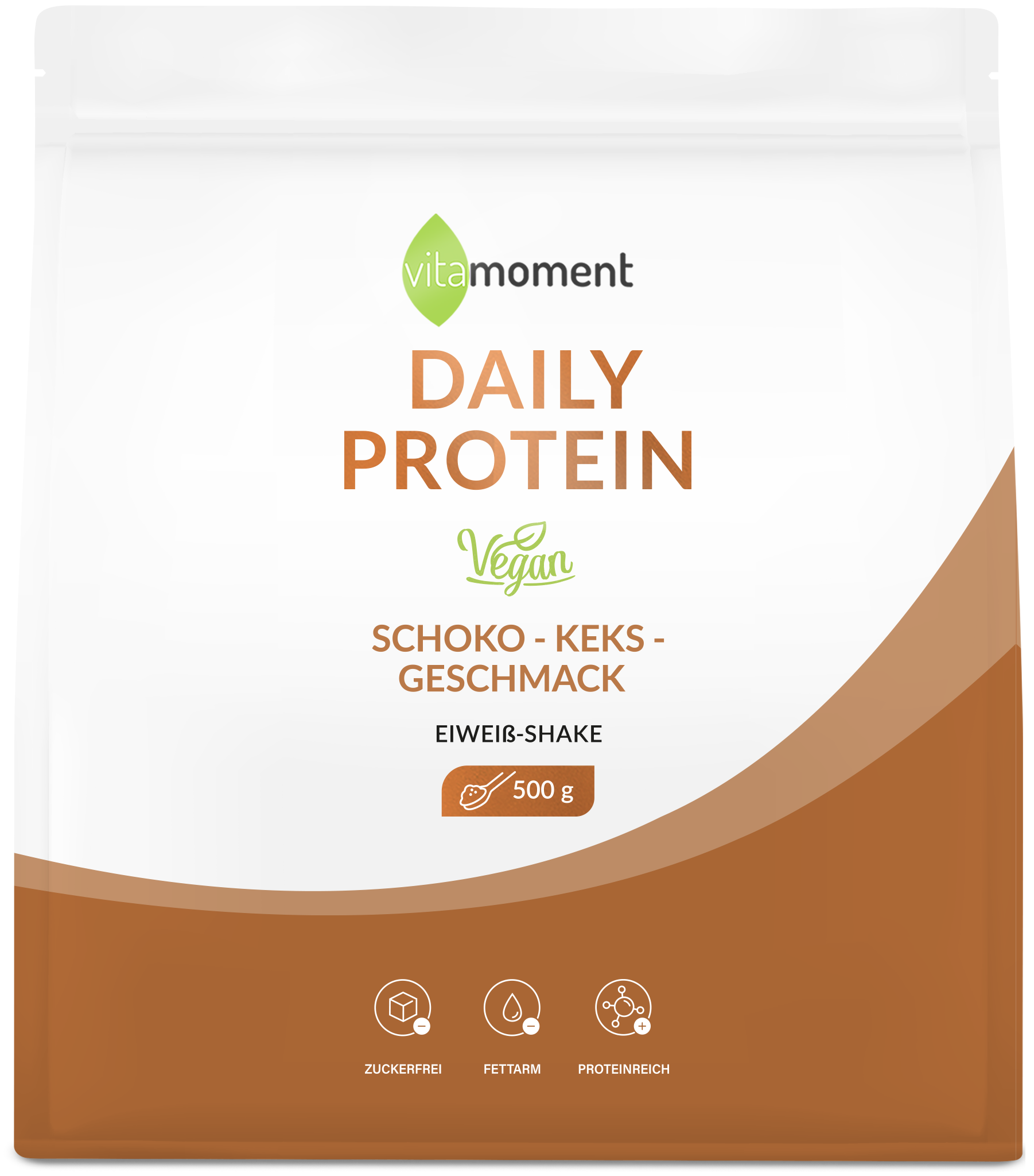 Daily Protein Shake Vegan - Schoko-Keks, 500g - VitaMoment Produkt