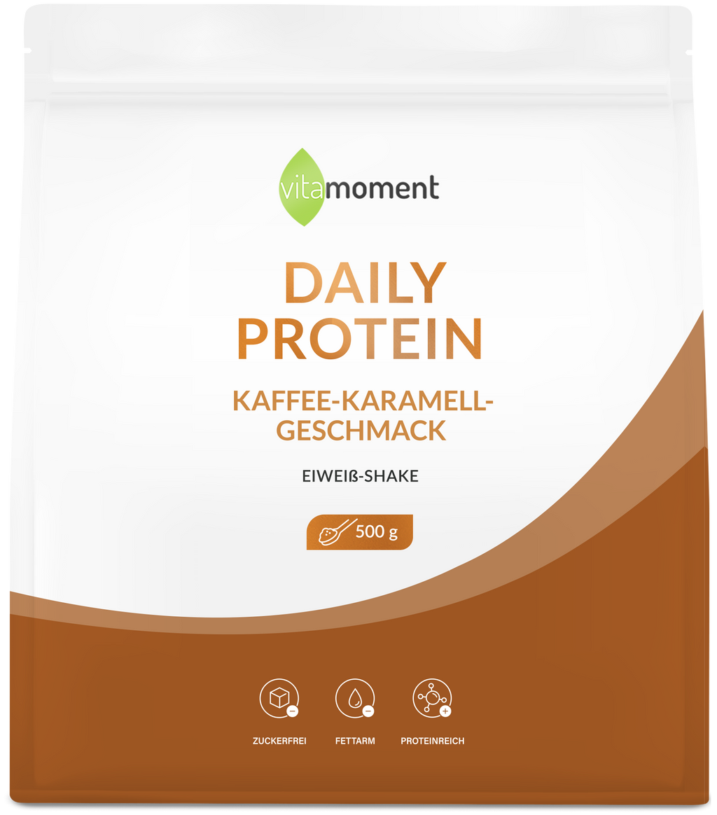 Daily Protein Shake - Kaffee-Karamell, 500g - VitaMoment Produkt