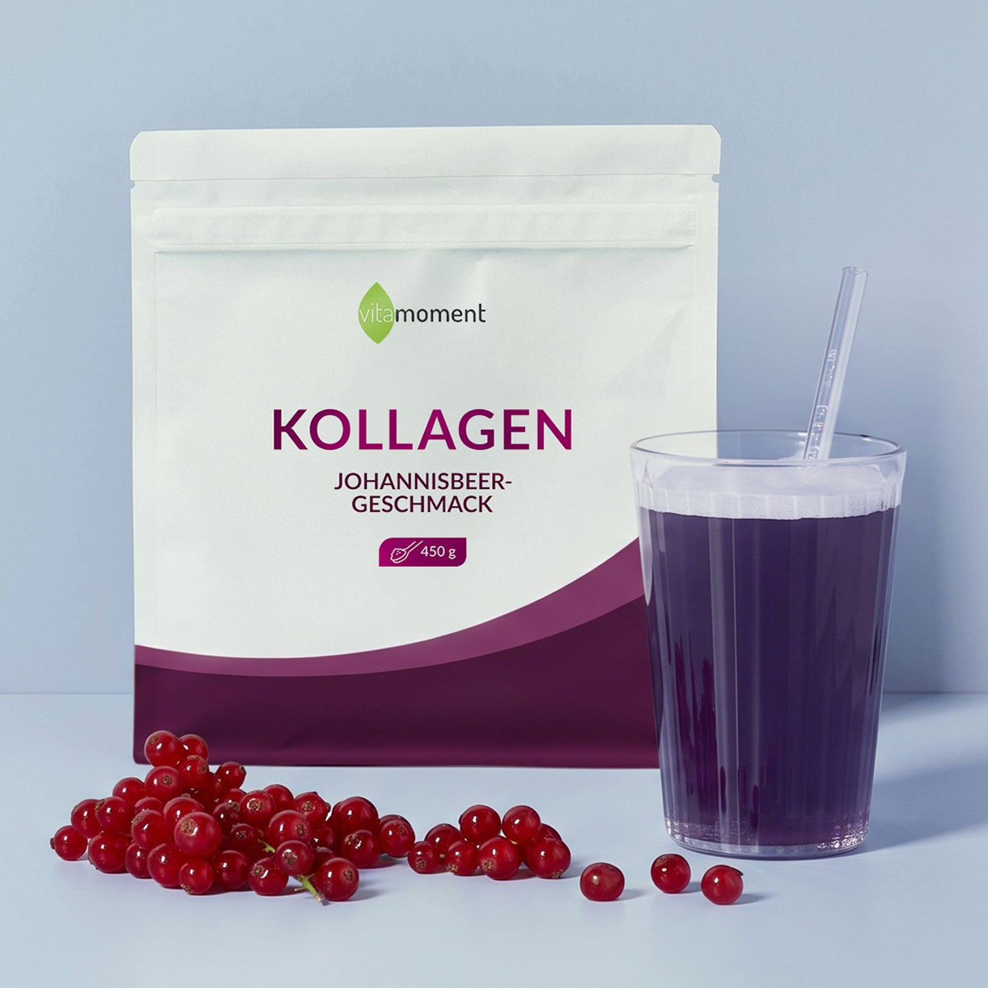Kollagen - Johannisbeere, 450g - VitaMoment Produkt