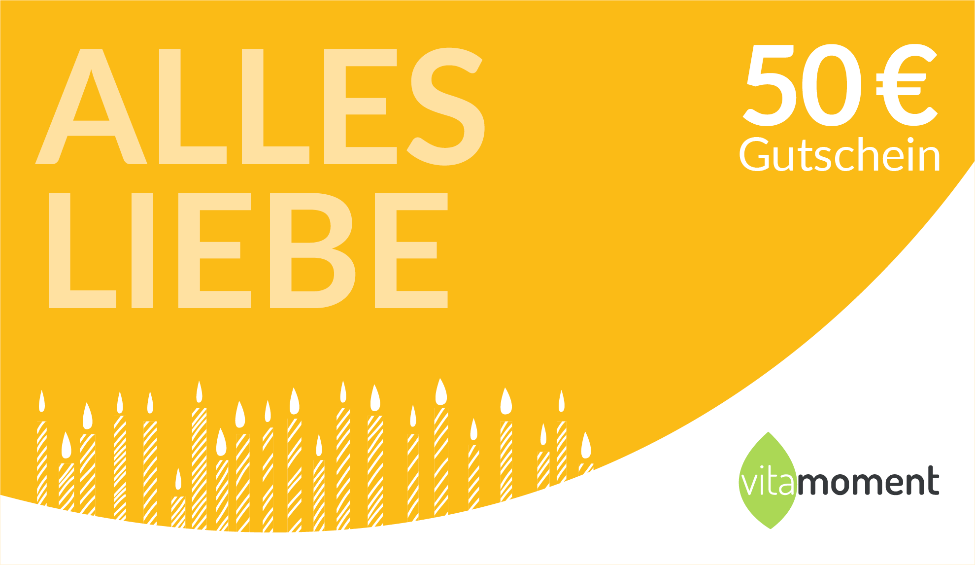 VitaMoment Gutschein "Alles Liebe" - 50 € - VitaMoment Produkt