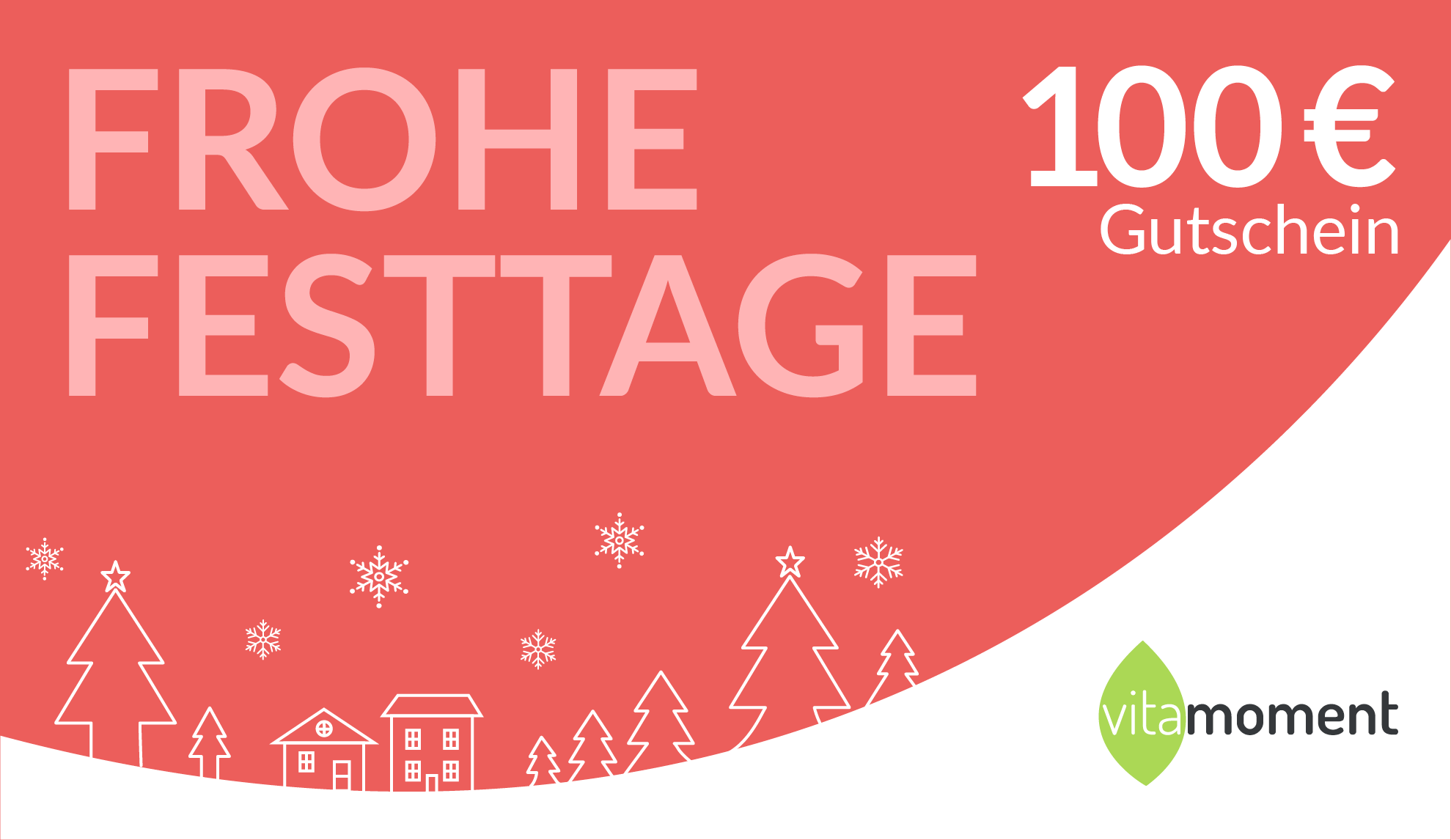 VitaMoment Gutschein "Frohe Festtage" - 100 € - VitaMoment Produkt