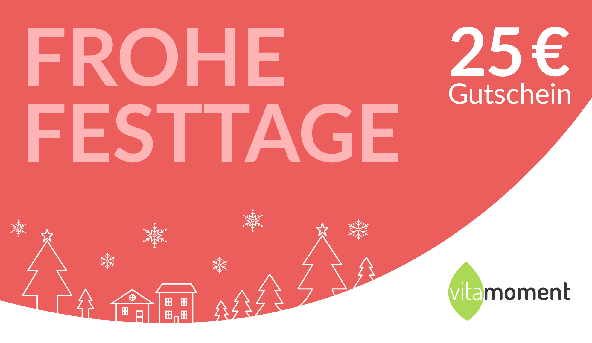 VitaMoment Gutschein "Frohe Festtage" - 25 € - VitaMoment Produkt